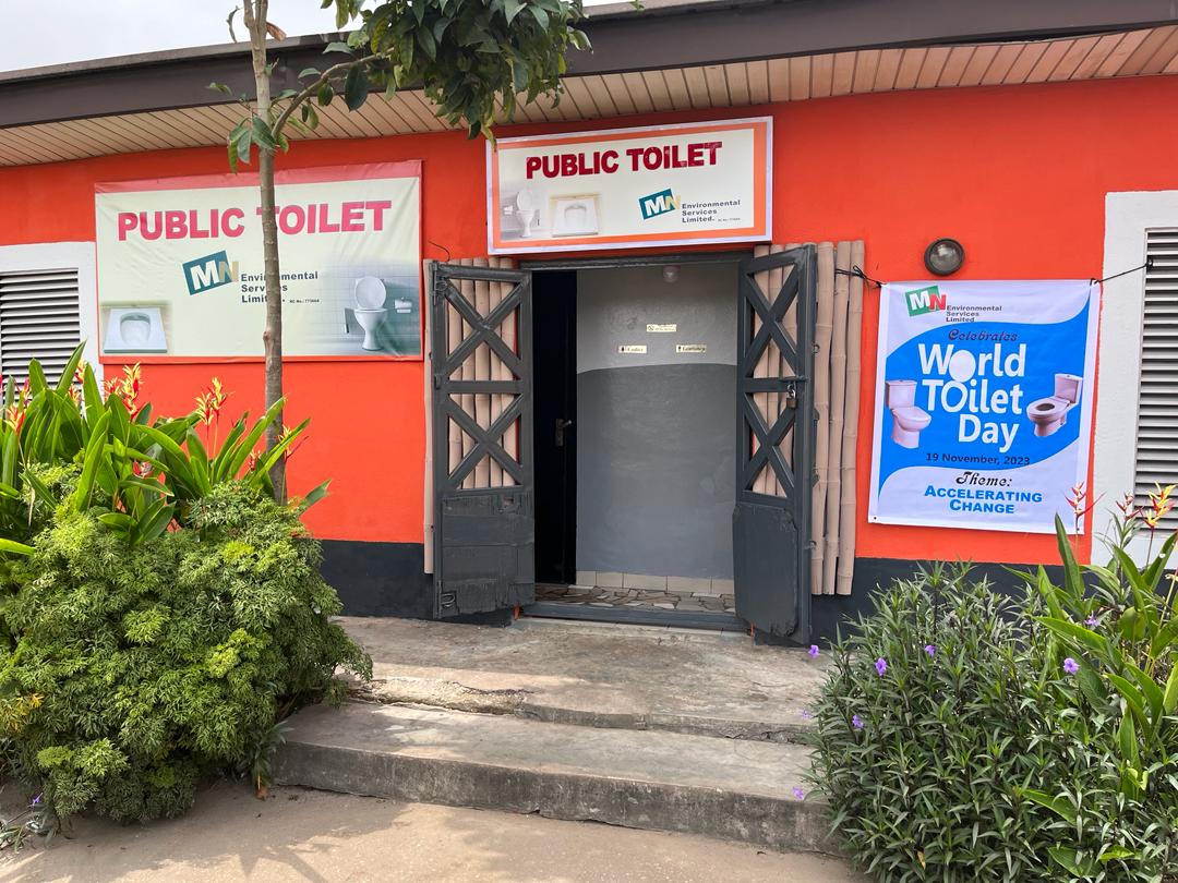 Entrance of MN Environmental Services toilet facility