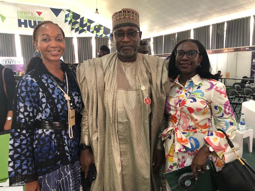 Minister of Water Resources and Environment and Co-founders of MN Environmental Services Limited at the sanitation Fair in Lagos.